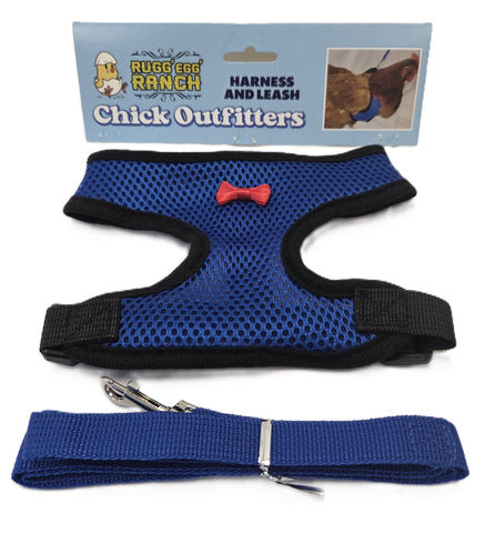 Chick Outfitters Chicken Harness & Leash (Blue)