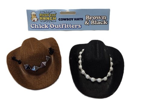 Chick Outfitters Cowboy Hats Brown & Black (2 PK)
