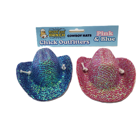 Chick Outfitters Cowboy Hats Pink & Teal (2 Pk)