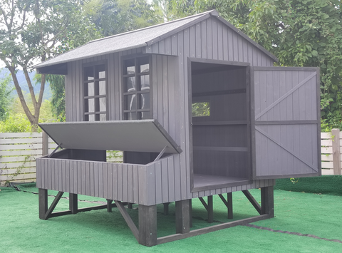 Chicken Coop Amish  4 x 6 Grey