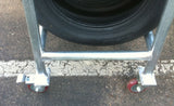 2 Tier Portable Tire Rack Heavy Duty Rolling